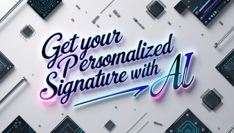 Create Your Personalized Signature with AI in Seconds